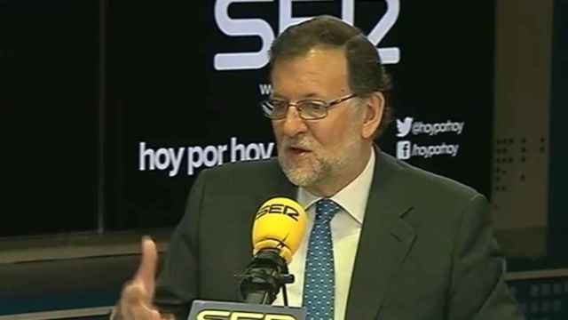 Mariano Rajoy durante su entrevista en la Cadena ser.