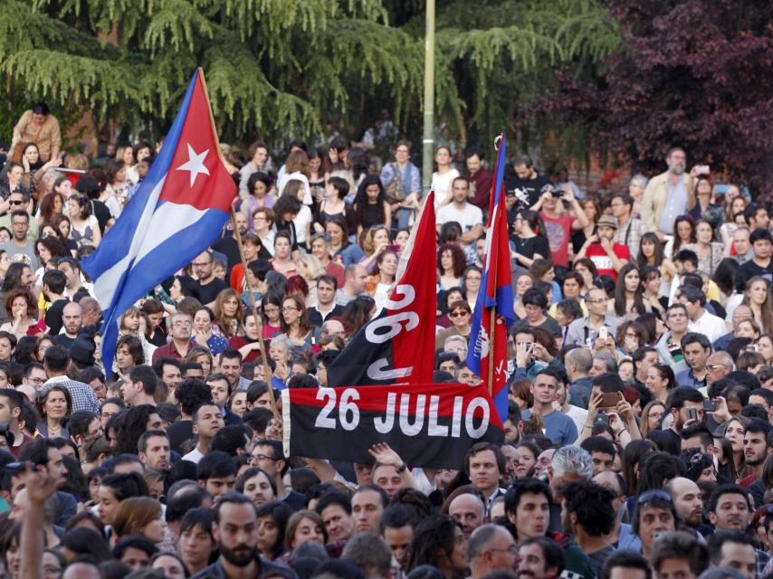 Imagen de parte del auditorio Villa Vallecas en el concierto a tres.