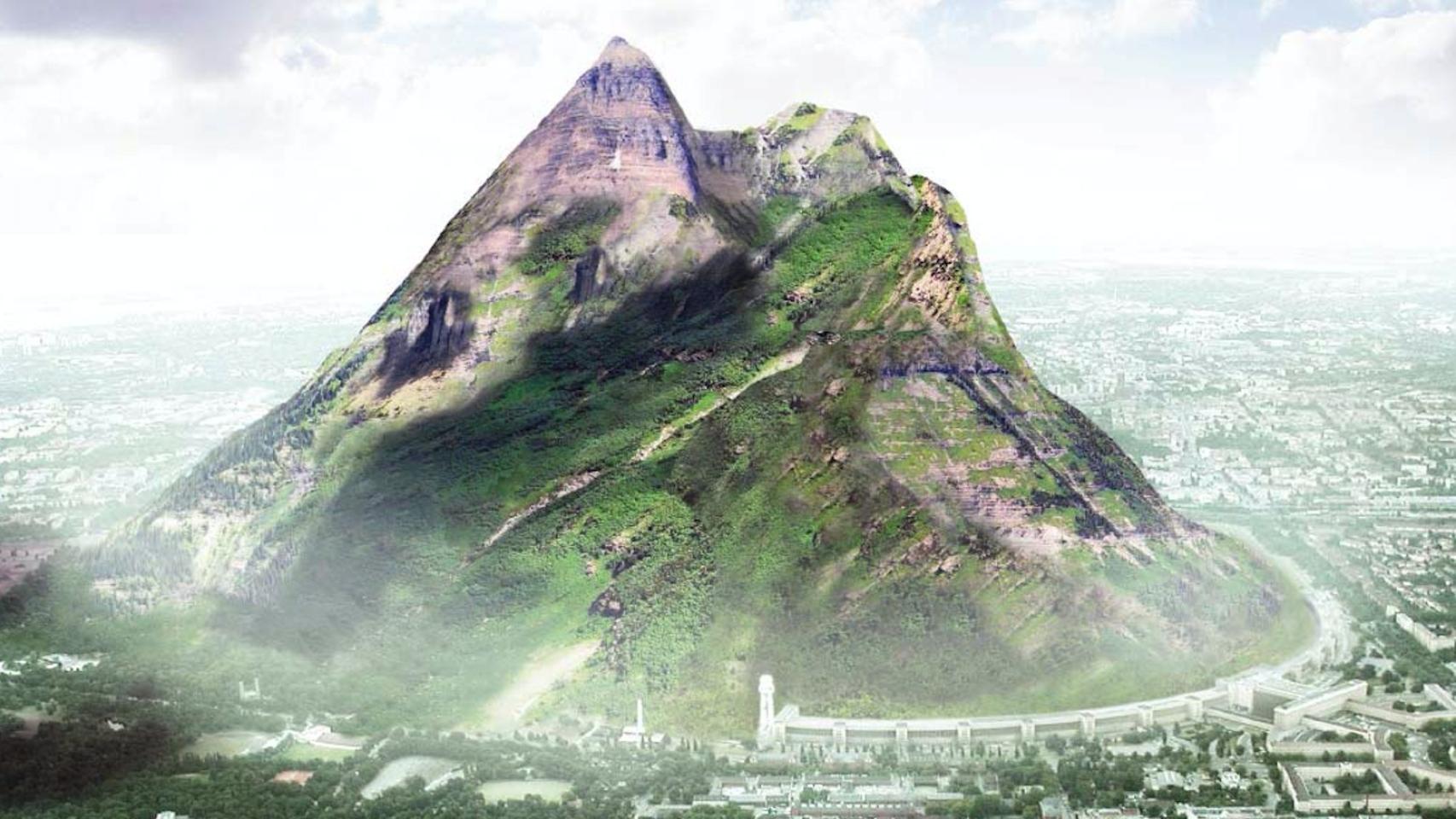 Recreación de la montaña proyectada en Berlín.