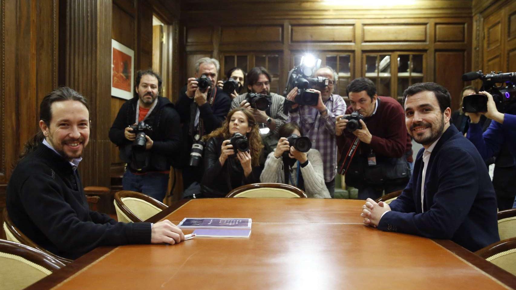 Iglesias y Garzón en una de sus últimas reuniones.