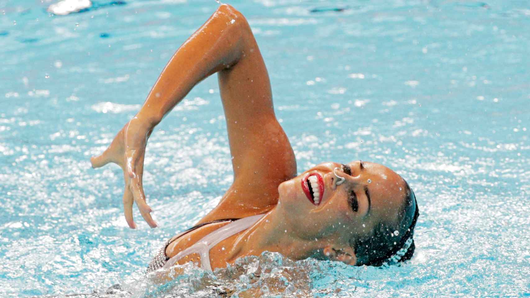 Ona Carbonell, durante los Mundiales de Natación de 2015.
