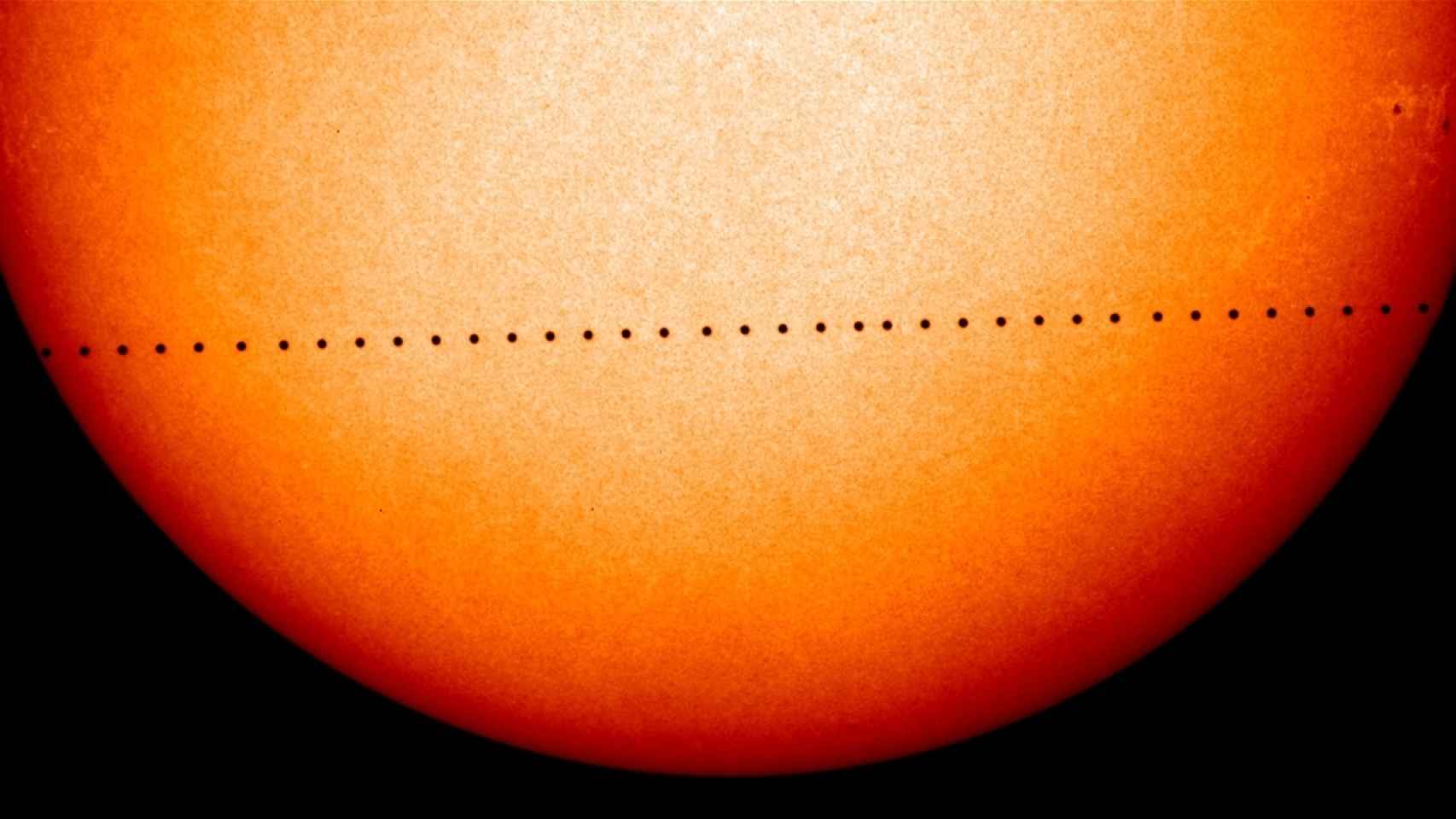 El paseo de Mercurio delante del Sol