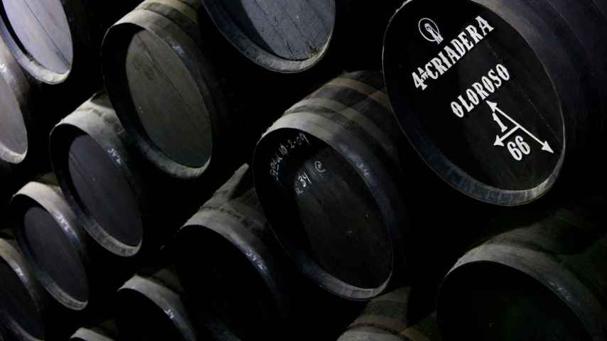 Barricas de vino de Jerez.