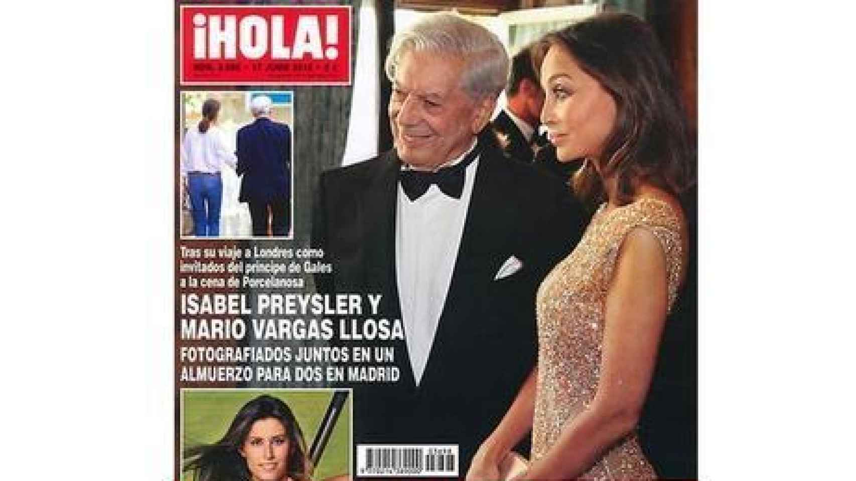 Portada donde se ve a Preysler y Vargas Llosa en la cena del Príncipe Carlos el año pasado