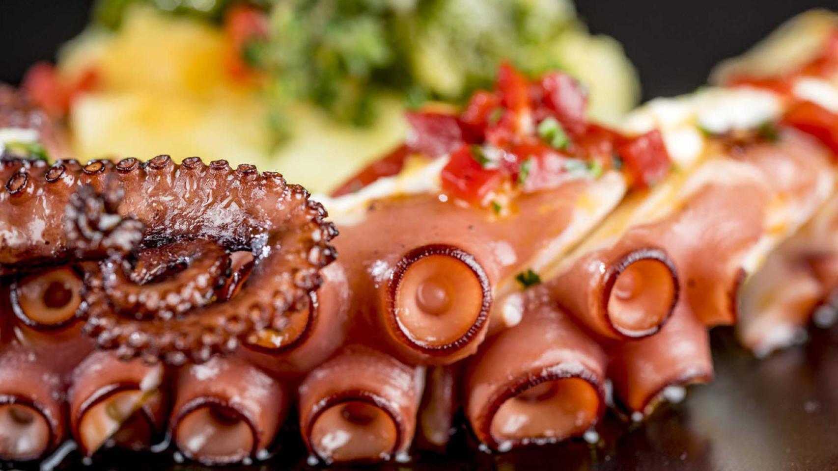 Pulpo a la vinagreta. /