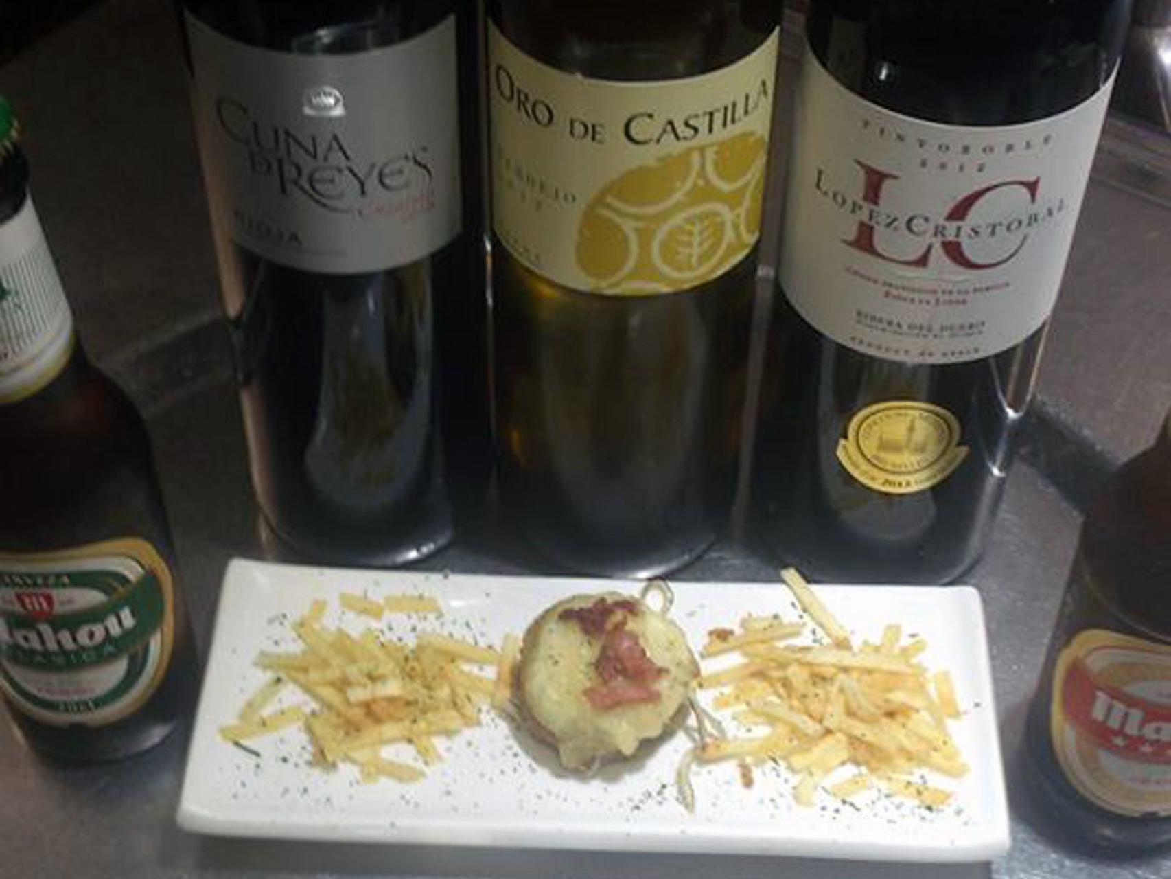Una tapa del restaurante La Aurora.