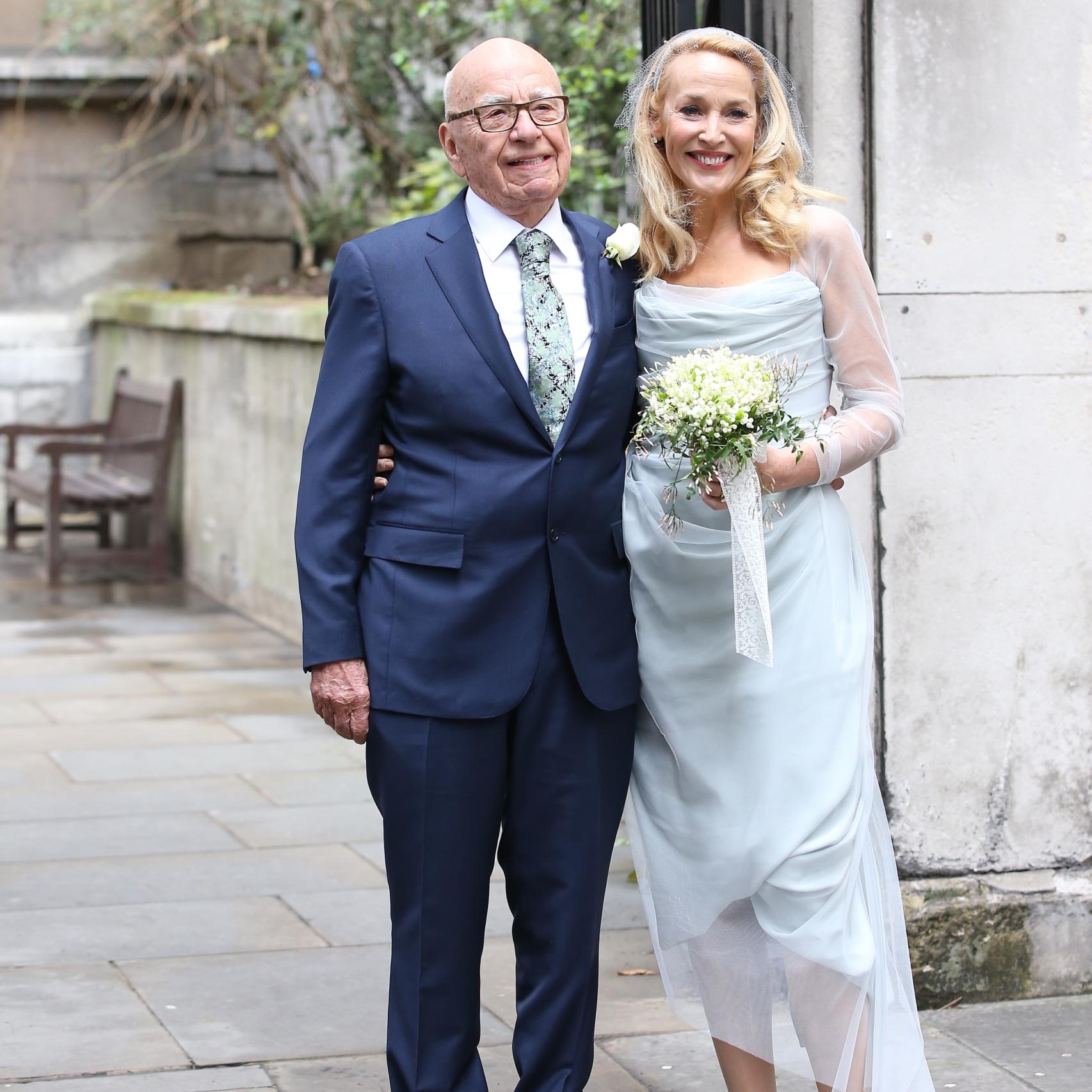 Rupert Murdoch y Jerry Hall
