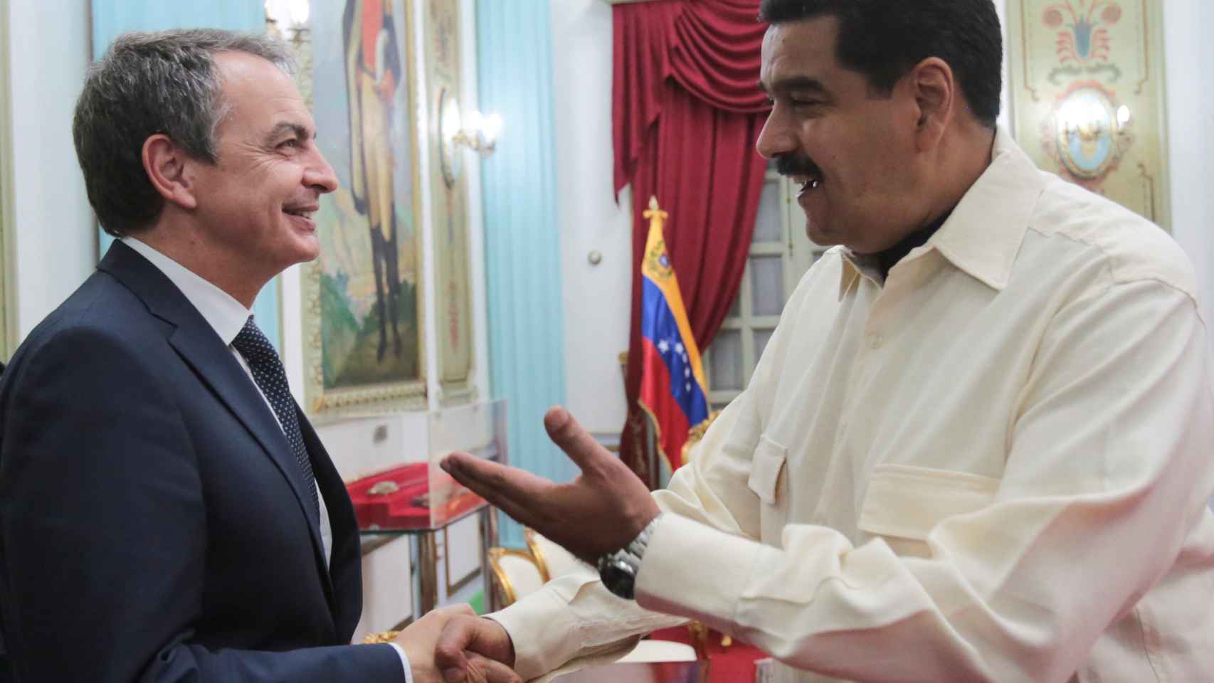 El expresidente Zapatero se reúne con Nicolás Maduro en su visita a Venezuela.