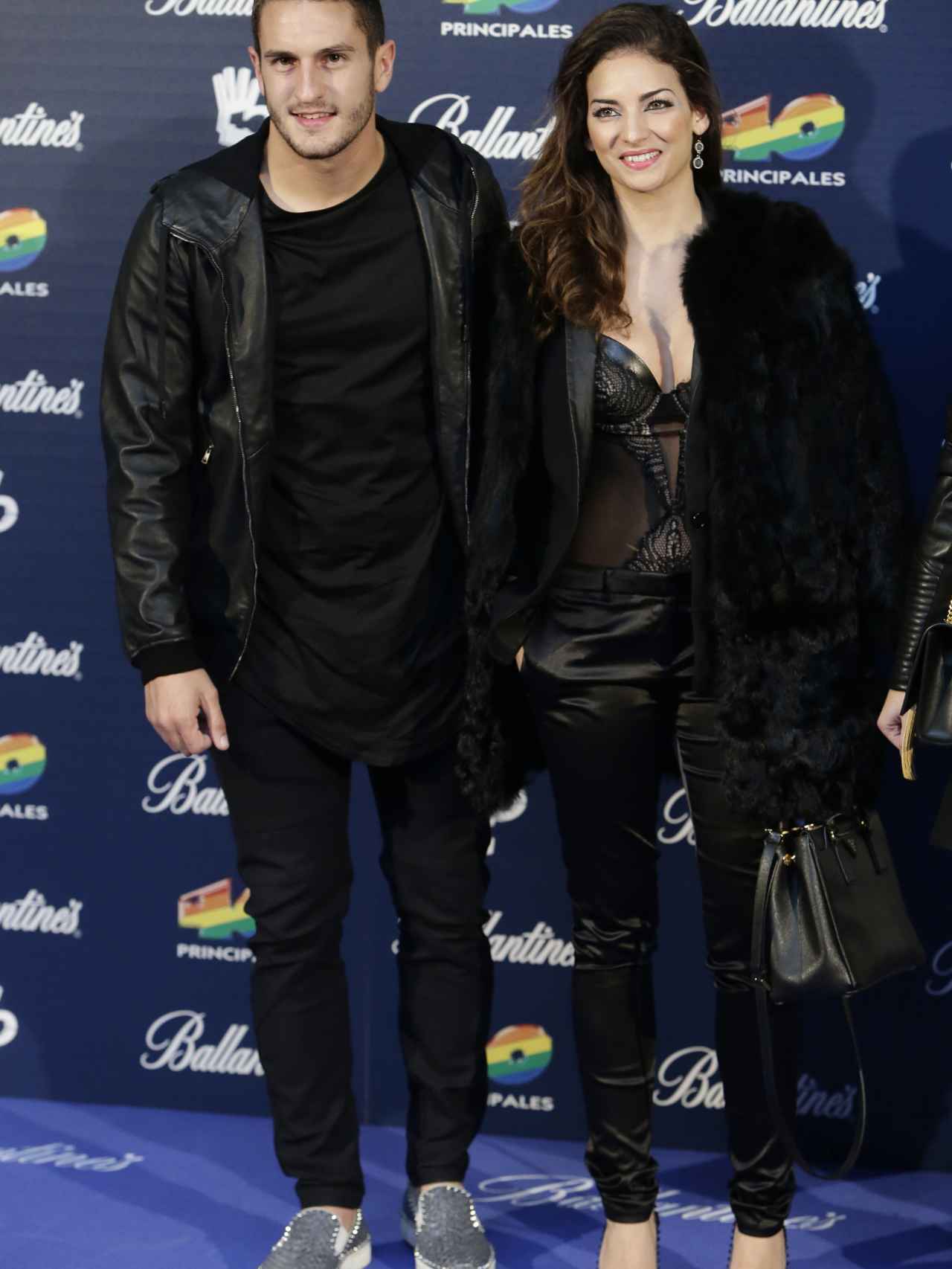 Koke y  Beatriz Espejel durante los Premios 40 Principales