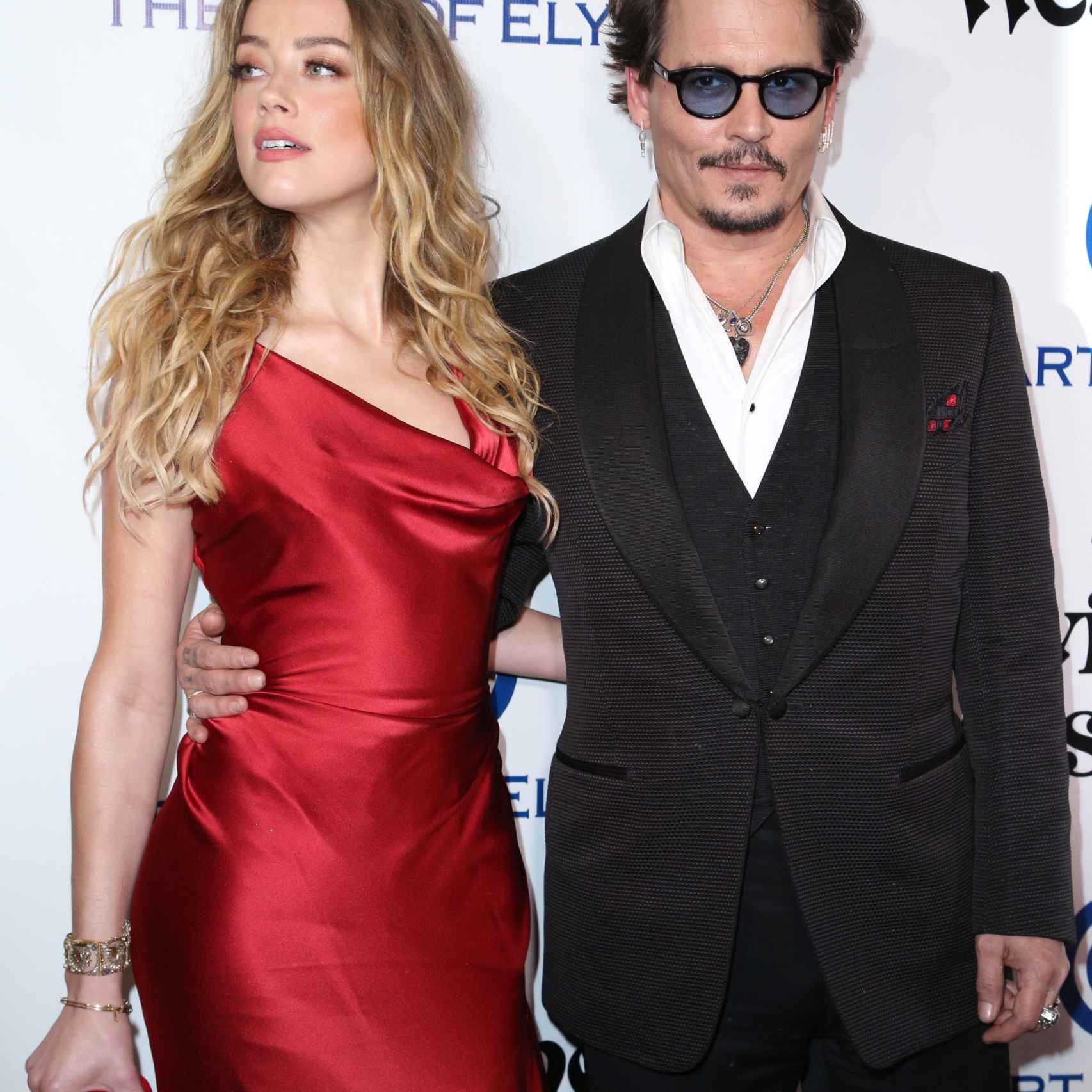 Amber Heard y Johnny Depp en la gala Elysium Heaven el pasado enero