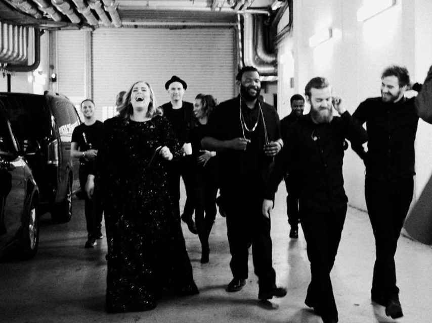 Adele en el backstage del concierto de Lisboa