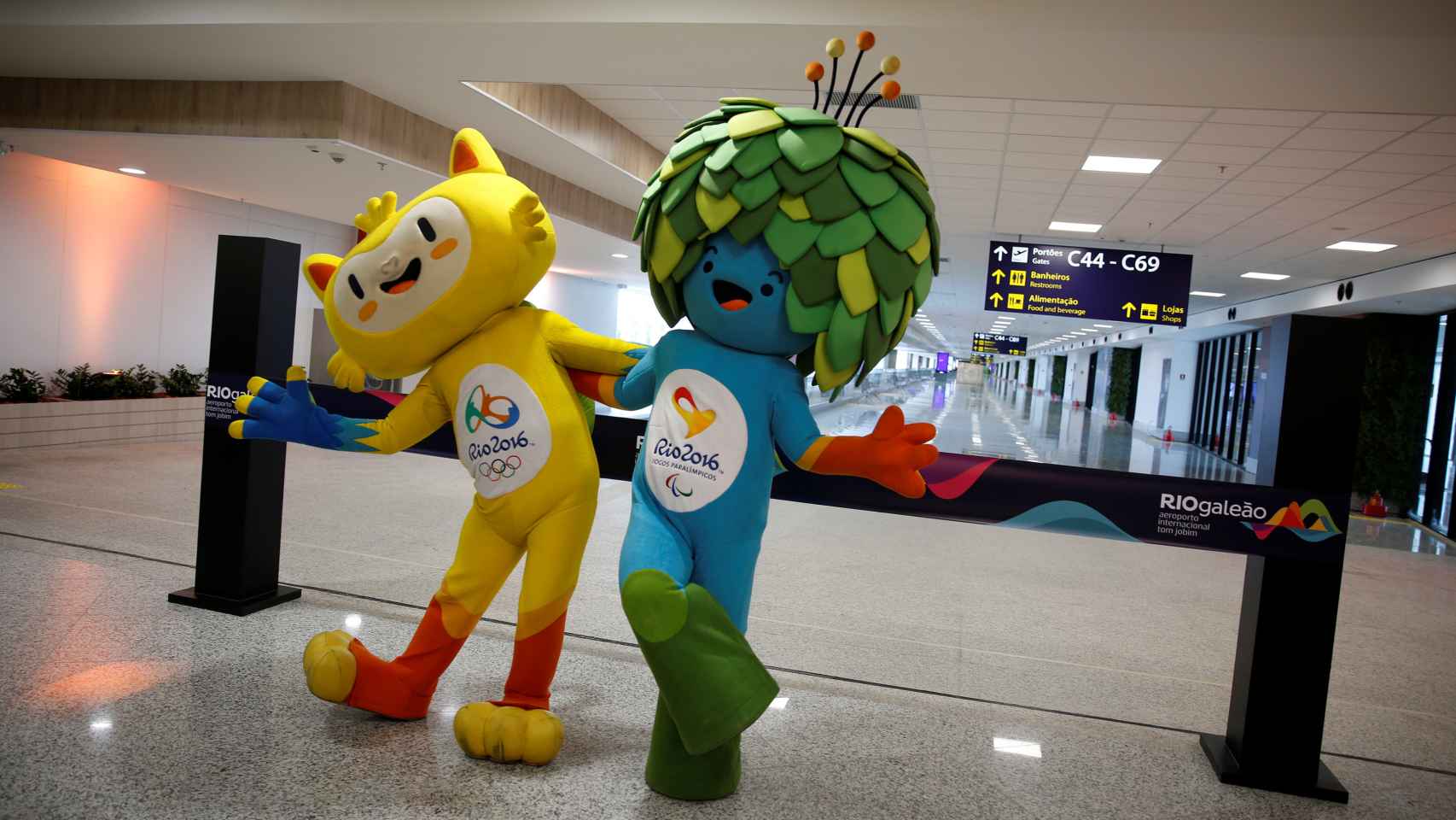 Las mascotas de los juegos olímpicos y paralímpicos de Río 2016.