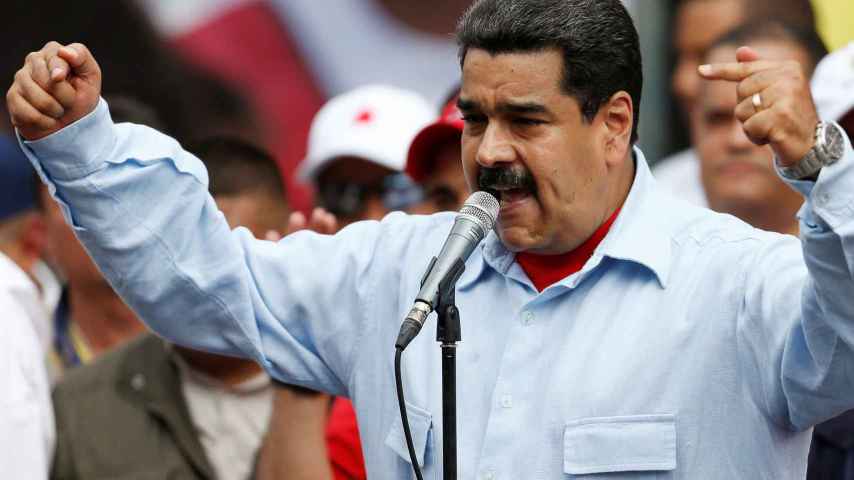 El presidente de Venezuela, Nicolás Maduro, durante un discurso.