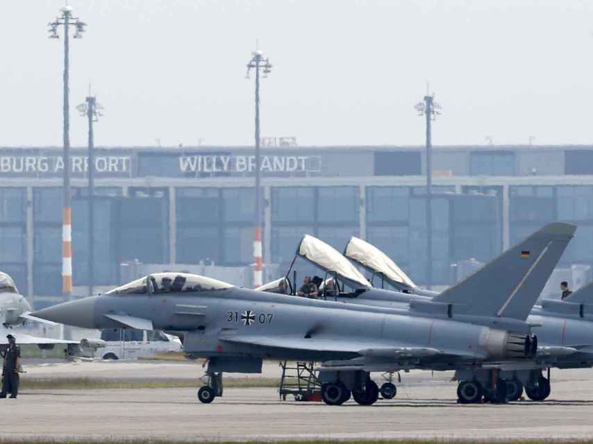 Eurofighters en un aeropuerto alemán.