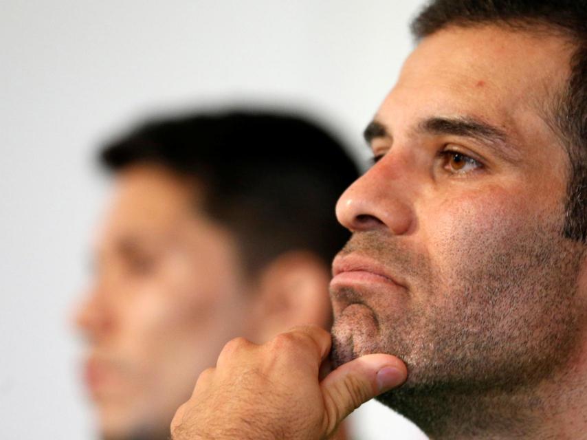 Rafa Márquez en una rueda de prensa con México.