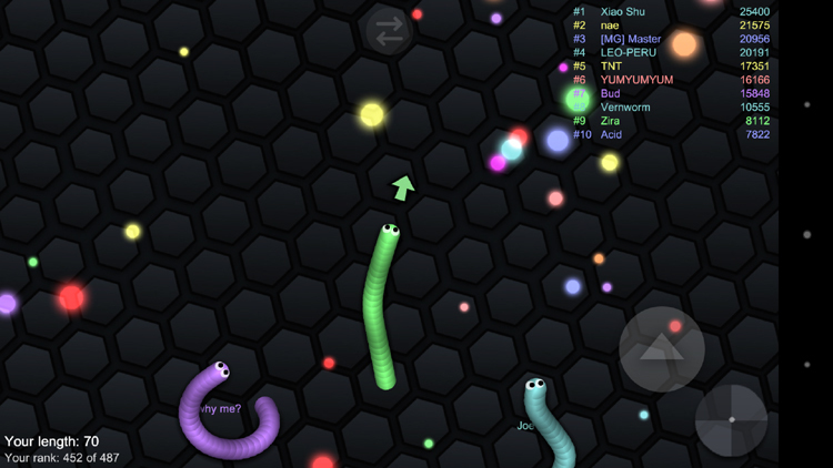 Slither.io se actualiza: joystick virtual y modo de juego offline