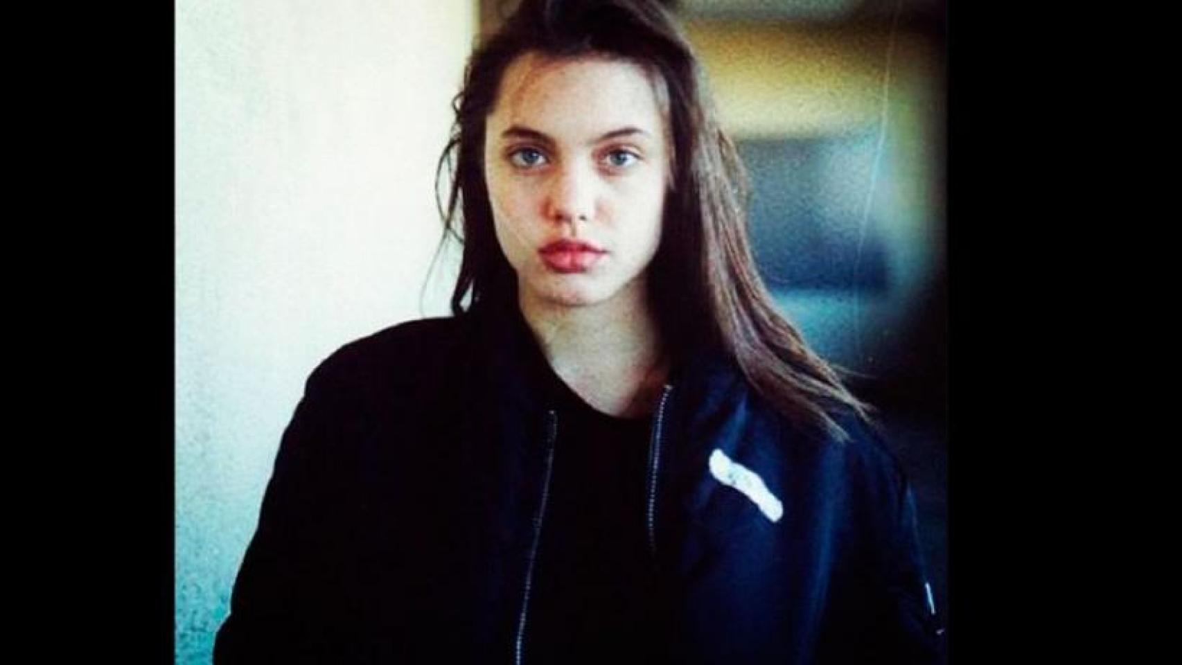 Angelina Jolie en la adolescencia.