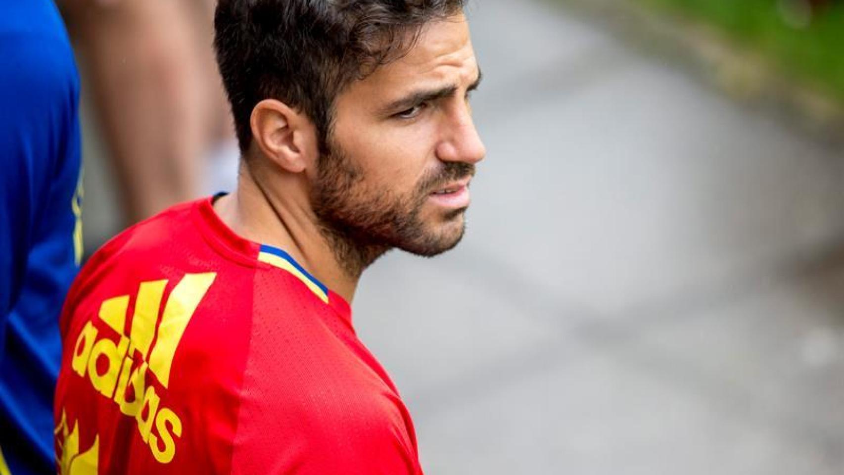 Cesc Fàbregas, concentrado con la selección.