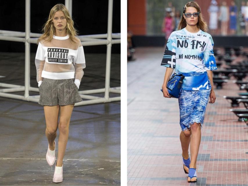 Georgia May Jagger en la pasarela de Primavera-Verano 2014 de Alexander Wang y Kenzo echó un cable a la ecología y a la Blue Marine Foundation en 2014.