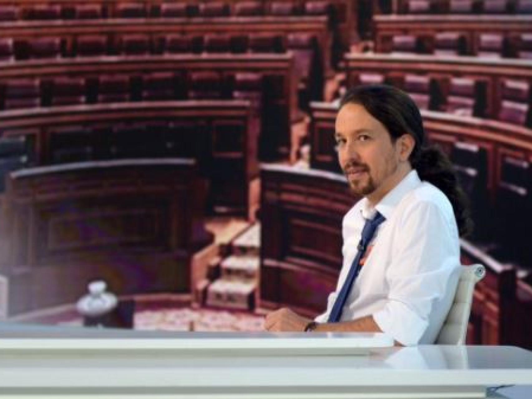 Iglesias, durante su entrevista en TVE