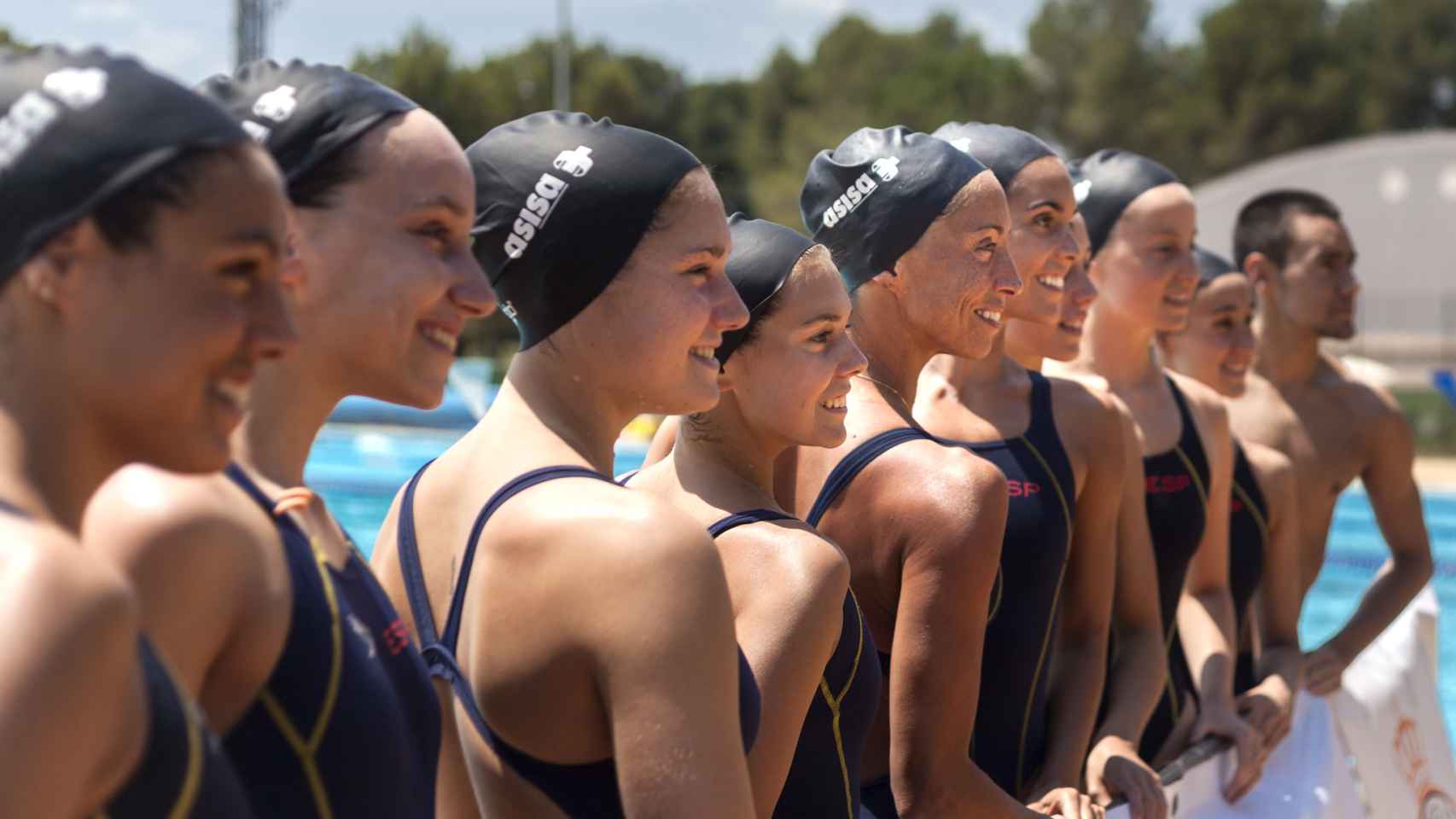 El equipo español de natación sincronizada