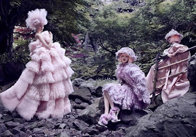 Producción de Giovanna sobre Alexander McQueen y en la que se basó para su vestido