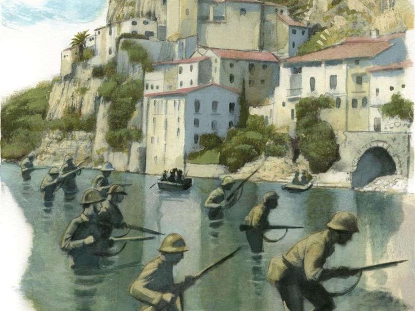Una de las ilustraciones de Fernando Vicente para el libro de Pérez-Reverte.
