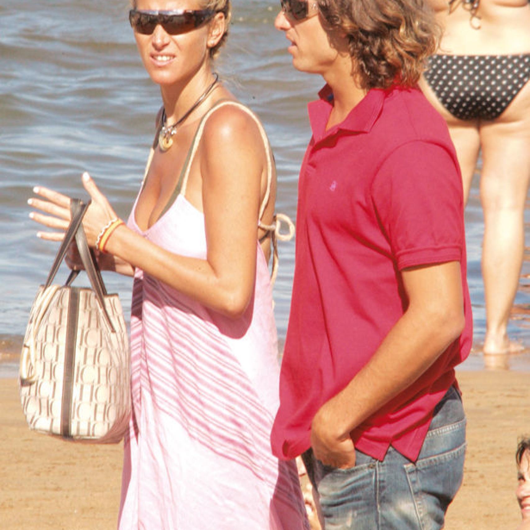 Alejandra Prat y Feliciano López durante el verano de 2005