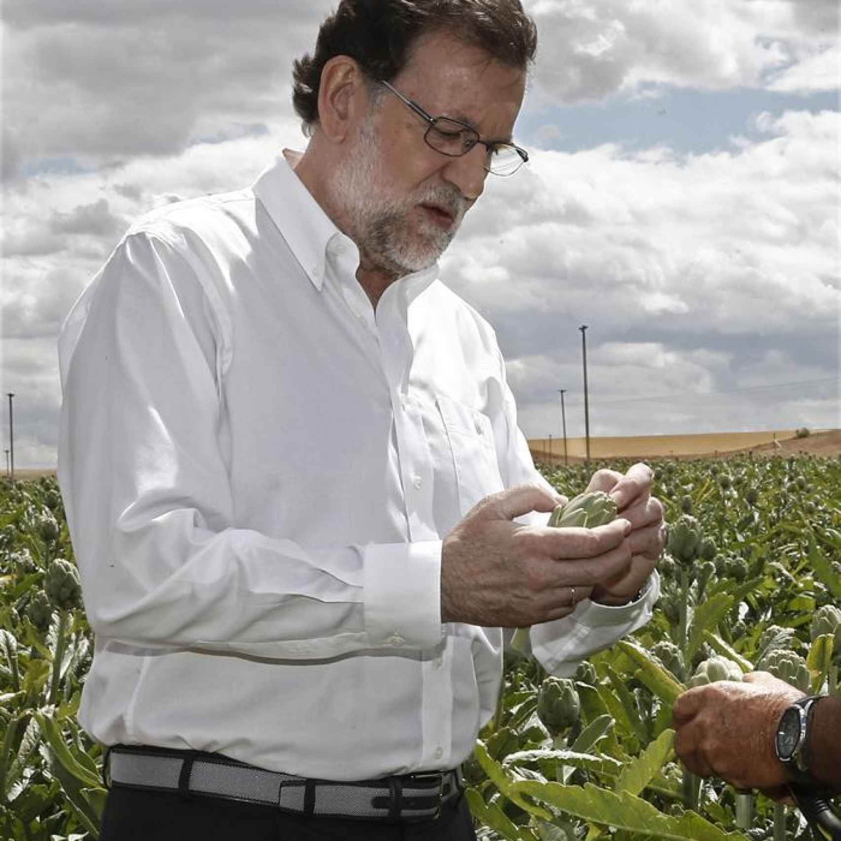 Rajoy, durante su visita en Tudela.