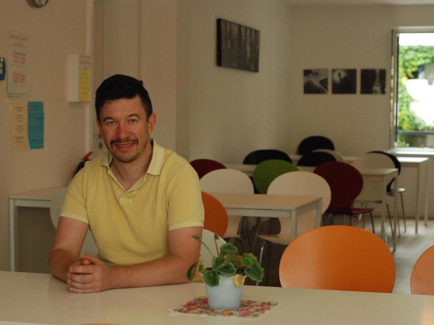 Stephan Jäkel, principal impulsor del hogar de refugiados gays.