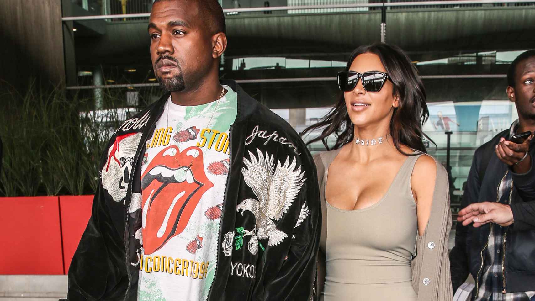 Kim Kardashian y Kanye West en París el 13 de junio
