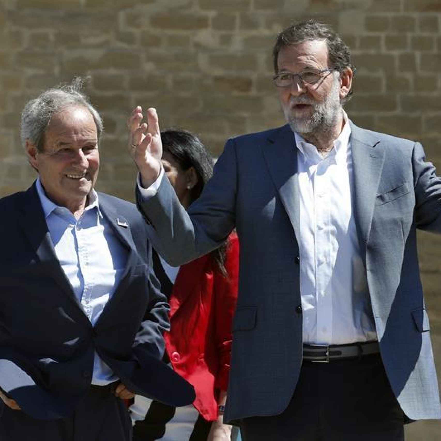 Mariano Rajoy y José Ignacio Llorens, en Lleida.