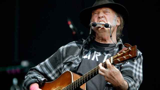 Un momento del concierto de Neil Young.