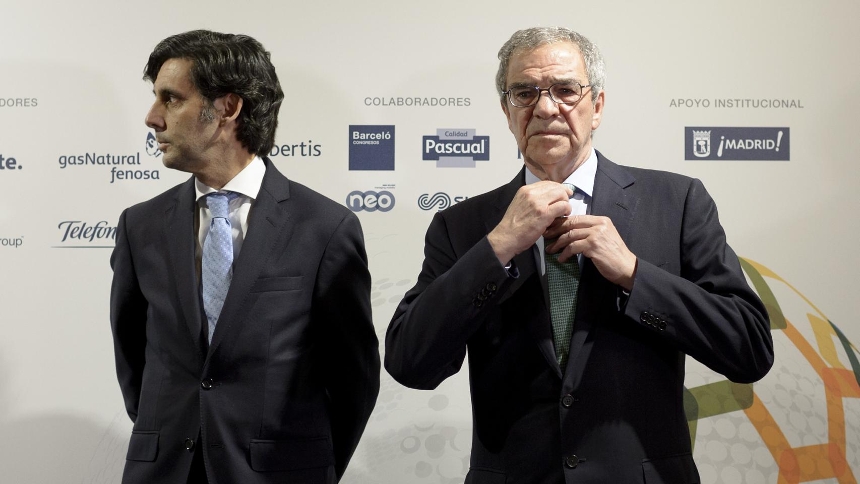 Alierta y Álvarez-Pallete en el acto de anoche.
