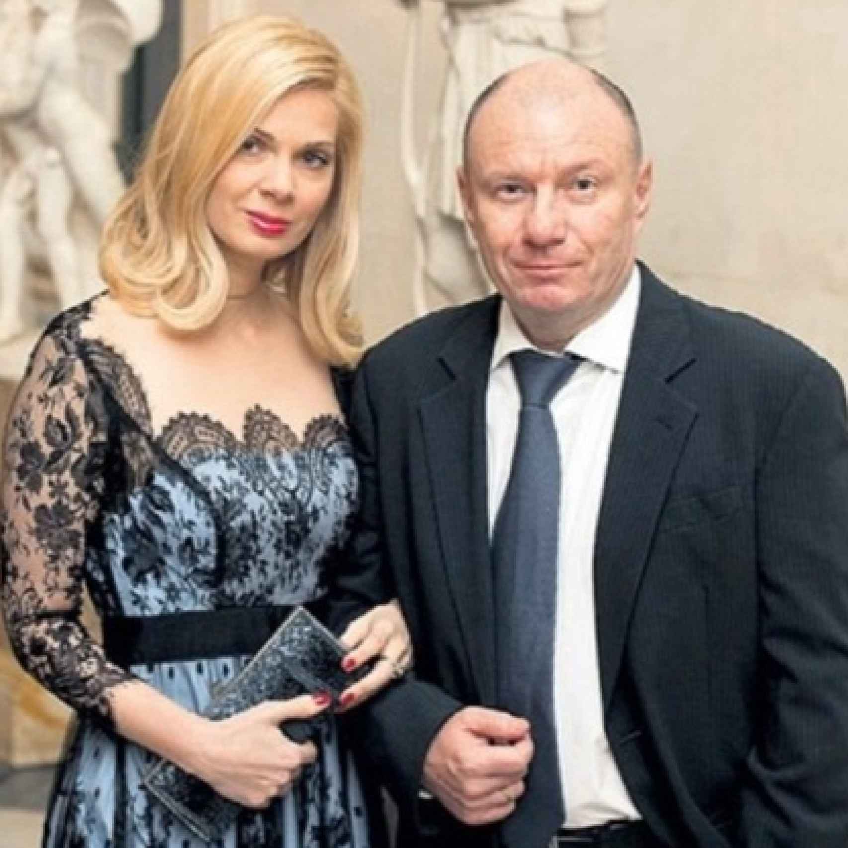 Potanin con su segunda mujer, Katya, con la que se casó en 2014
