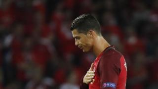 Cristiano Ronaldo tras el partido ante Austria.