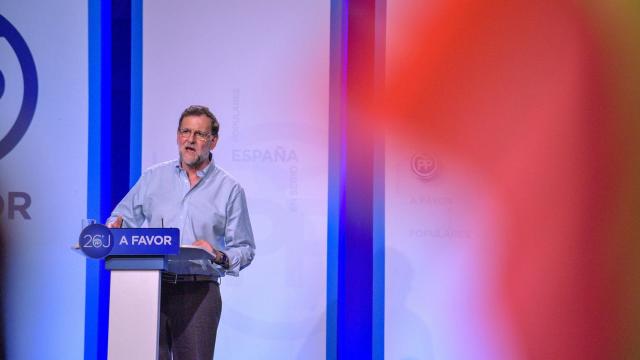 Rajoy en un acto electoral de este martes.