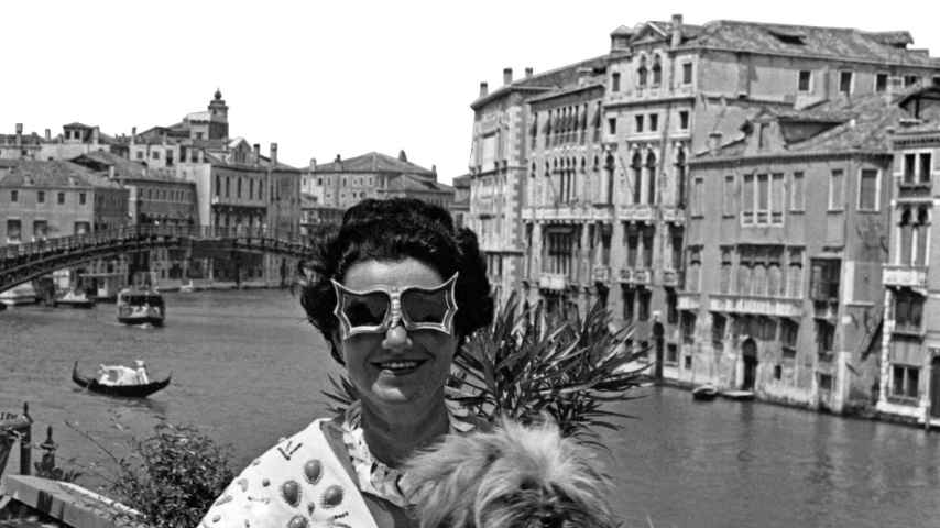 Peggy Guggenheim en Venecia.