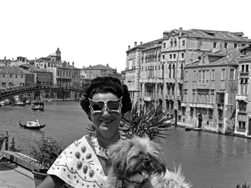 Peggy Guggenheim en Venecia.