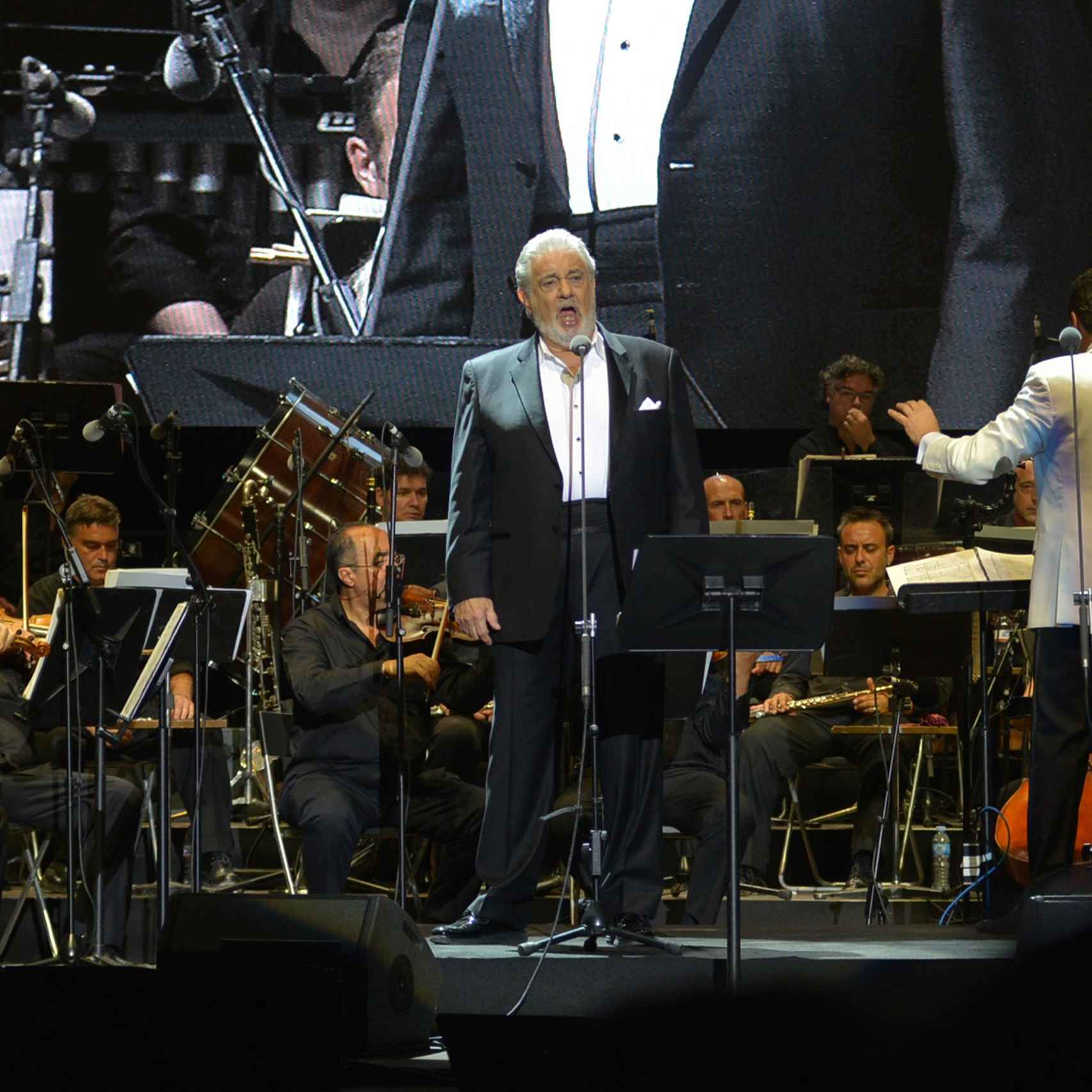 Plácido Domingo en su actuación dentro del Starlite de Marbella en julio de 2015