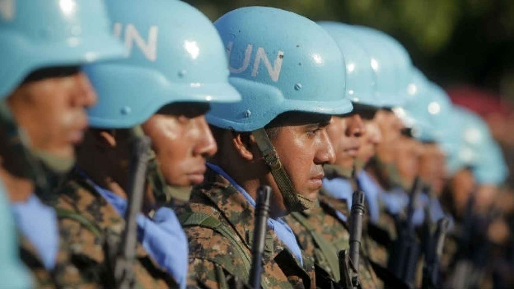 Cascos azules de la ONU.