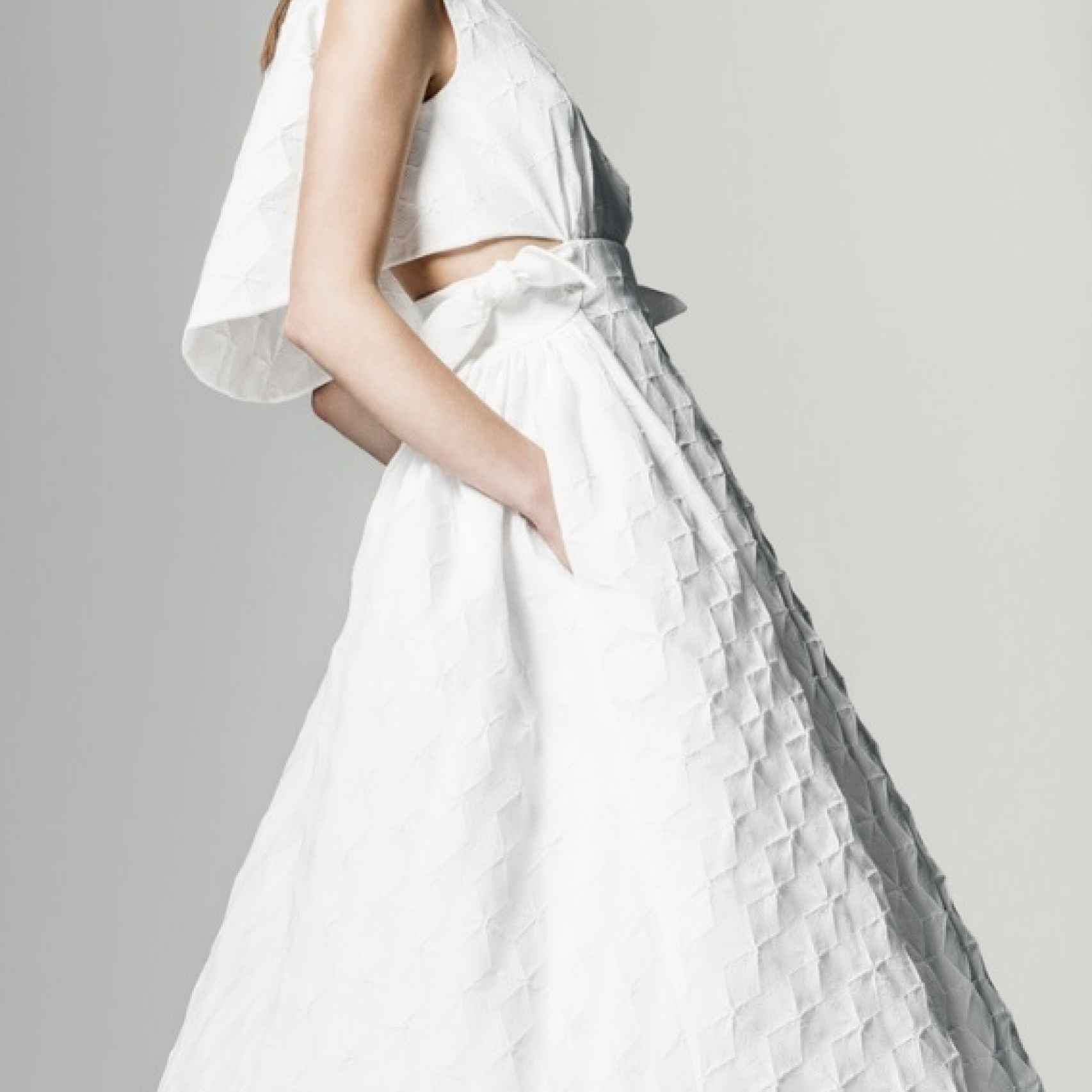 Vestido blanco de la colección primavera-verano de 2016