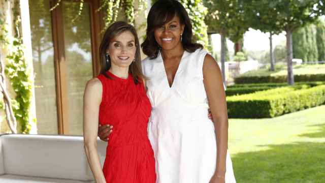 Michelle Obama y doña Letizia en Zarzuela