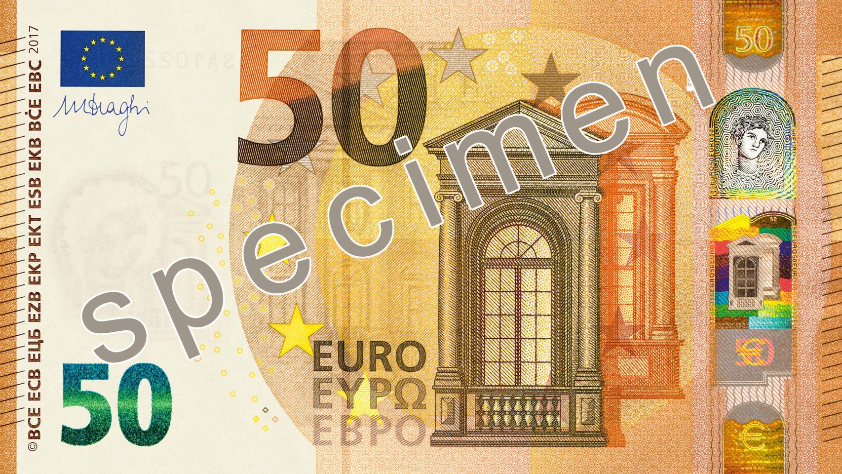 Cómo son los nuevos billetes de 50 euros?