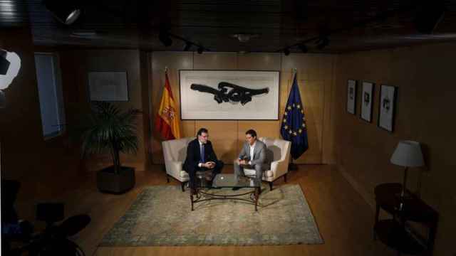 Mariano Rajoy y Albert Rivera este martes en el Congreso de los Diputados