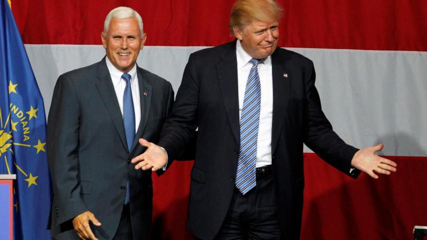 Mike Pence y Donald Trump, el virtual dúo electoral republicano.