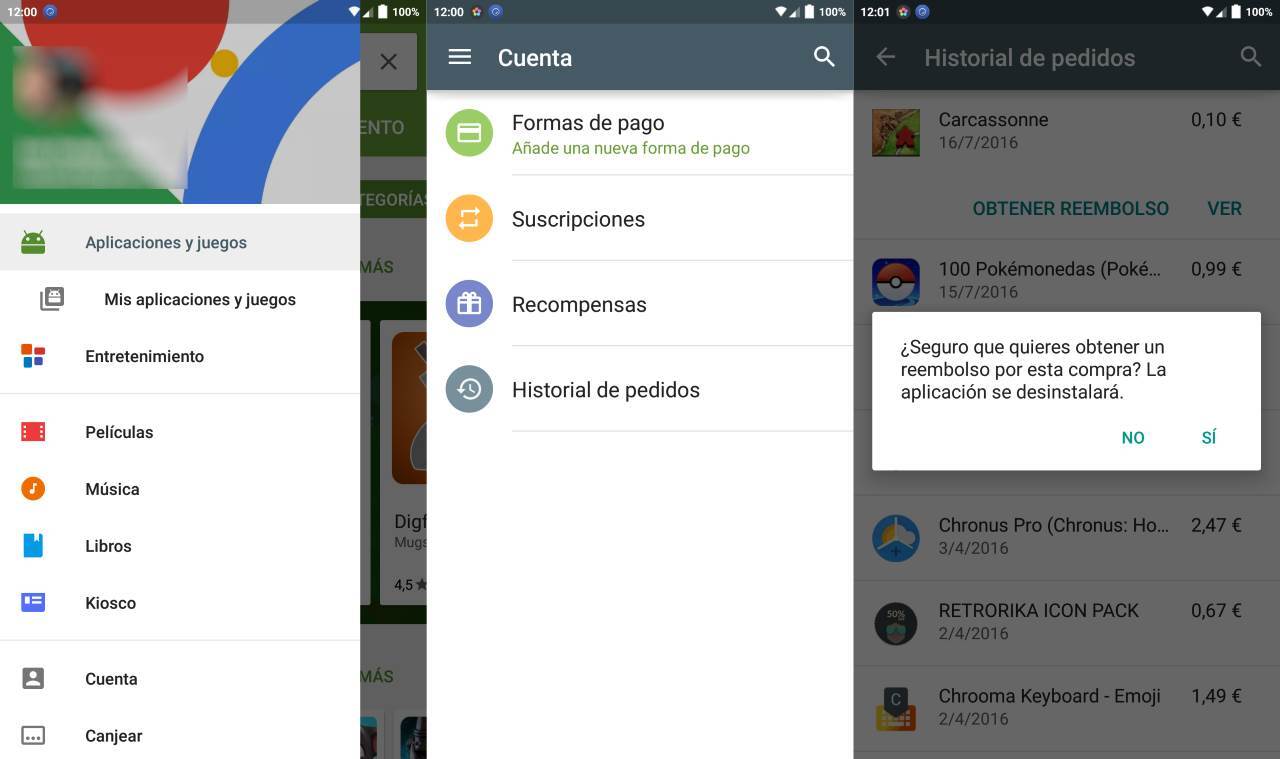 Pedir reembolsos en Google Play: cómo devolver apps y juegos