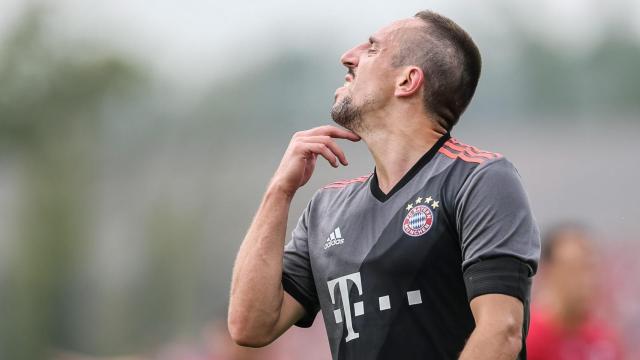 Ribéry en el partido amistoso ante el Lippstadt