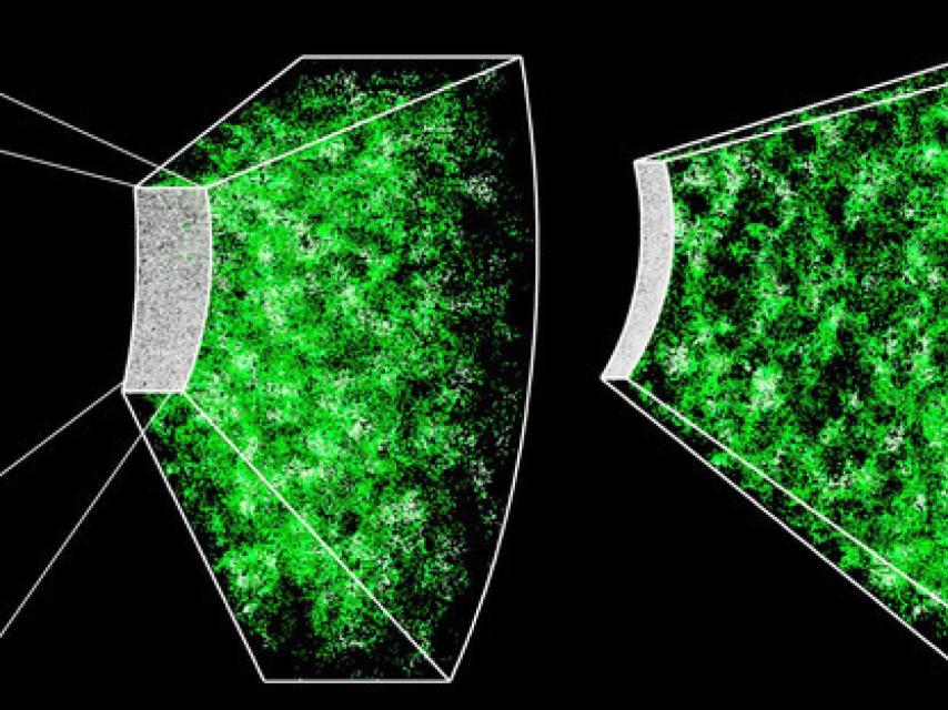 Sección del mapa tridimensional.