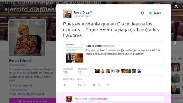 Rosa Díez llama traidor a Prendes y a Rivera, corruptor